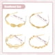 thumbnail image 5 of 4 Pcs Diademas de Forma de Hoja de Aleación de Metal, Tono Dorado, 5.12"x1.06", 5 of 7