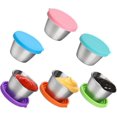 thumbnail image 1 of Biioistle Coupelles à sauce Réutilisables, Contenants à Condiments pour Portions, Petits Ramequins, sauces pour Trempette, Bols Ronds, Chauffe-Beurre, Petit Bol en Acier Inoxydable, ramakan, Ramequins en Métal, Sirop, salsa (Style01), 1 of 8