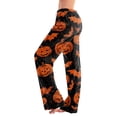 thumbnail image 2 of Halloween Pajama Pants Women Casual Lounge Bottom Trousers Cute Pumpkin Drawstring Elastic Waist Trendy Sleep Bottoms Earthy Yellow S, 2 of 6