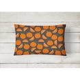 thumbnail image 2 of Carolines Treasures BB5142PW1216 Oranges on Gray Canvas Fabric Decorative Pillow, 12H x16W, multicolor, 2 of 3