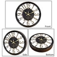 thumbnail image 3 of Vaupan Non-Ticking Silent Wall Clocks 12 inch Battery Operated Quartz Vintage Decor Clock, 3D Numeral Round Wall Clock Easy to Read for Rustic Farmhouse Living Room Home Office School (Bronze), 3 of 7