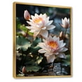 thumbnail image 2 of Designart "Serenity of the Egyptian Lotus I" Floral Floater Framed Canvas Art Print, 2 of 7