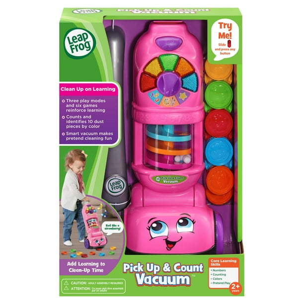 LeapFrog Pick Up & Count Vacuum, Pink, for Preschool Classroom