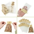 thumbnail image 6 of 20 Pcs Linen Organza Gifts Bags Portable Organza Burlap Drawstring Bags Organza Gift Bag Treat Bag Favor Pouches Candy Bags Snack Bag for Party Favors, Presents, Samples & Treats Mesh Pouch,4*6 in, 6 of 8