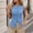 Light Blue, variant on Women's Button Down Sleeveless Denim Top Round Neck Split Hem Casual Vest Shirt with Pockets