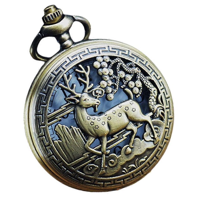 Here's a refined and engaging product description for your **Vintage Decorative Pocket Watch Pendant**:\n\n \n\n### 🦌 Vintage Hollow Deer Pattern Pocket