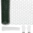 thumbnail image 1 of Malla de Alambre para Gallinas Uxcell, 15 in x 26.2 ft Cerca de Alambre para Gallinas con Guantes y Bridas para Protección de Aves de Corral/Jardín/Plantas [Verde], 1 of 6