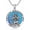 St. Christopher, variant on 925 Sterling Silver Multi-Saint Catholic Medal Pendant Necklace with Blue Opal - St. Michael, Christopher, Jude, Joseph, Francis, Raphael, Virgin Mary - Religious Jewelry Gift for Men & Women