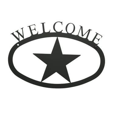 Village Wrought Iron WEL-45-L Star - Welcome Sign Large