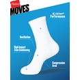 thumbnail image 3 of Hanes Mens Crew Socks, 3-Pack, Moves Impact Zone Cushioned Crew Socks, Shoe Sizes 6-12, 3 of 8