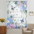 thumbnail image 3 of Flowers Sheer Curtains 96 Inches Long, Spring Butterflies Floral Gray Wood Light Filering Curtains, Privacy Drapes Simi Floor to Veiling Curtain for Living Room Bedroom Large Window Treatment, 3 of 9