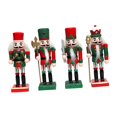 thumbnail image 4 of Juego de Adornos de Estatuilla de Cascanueces de Navidad, Base Estable Multifuncional Resistente Tradicional, Decoración de Mesa de Muñecas de Madera 18cm 4 Piezas SM SunniMix cascanueces, 4 of 8
