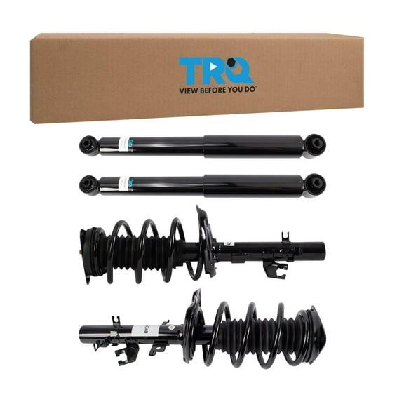 TRQ Front and Rear Complete Strut Assembly & Shock Absorber Kit Complete Strut & Coil Spring Assembly Fits Select 2016-2020 Nissan Rogue