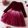 thumbnail image 5 of KaLI_Store Toddler Princess Dress Long Sleeve Fall Christmas Party Dress Z10-Red,Size 3 T, 5 of 7