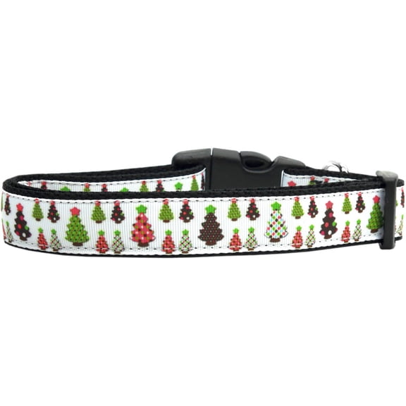 Christmas Pet Dog  Cat Nylon Collar or Leash, "Designer Christmas Trees"