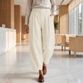 thumbnail image 4 of Womens Wide Leg Pants High Waisted Barrel Silhouette Relaxed Fit for Casual Outings Commutes And Relaxed Days Trousers for Women, 4 of 6