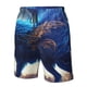 thumbnail image 4 of Balery Moonlit Blue Wolf Traje de Baño Estilo Hawaiano para Hombre, Shorts de Secado Rápido con Bolsillos-3X-Large, 4 of 6