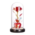 thumbnail image 1 of Decoración con cubierta de vidrio y flores, regalo romántico para San Valentín o aniversario. Lámpara blanca, 1 of 9