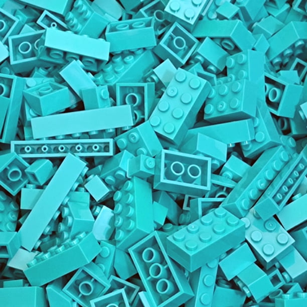 Lote de bloques de construcción de 120/240 Uds., paquete de ladrillos clásicos de ciudad clasificados por bloques de colores, placa de juguete creativo Compatible con,light blue