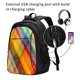 thumbnail image 2 of Balery Abstract Watercolors Tartan Mochila con carga USB para hombre y mujer - Mochila impermeable y antirrobo para laptop con puerto USB para viajes, trabajo, 2 of 7