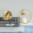 thumbnail image 2 of Escultura de bola de hilo de cerámica estética y figura de metal de cristal para sala de estar, dormitorio, pasillo, oficina, encimera, entrada., 2 of 8