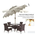 thumbnail image 5 of ZYPPP 9ft Patio Umbrella with Tilt and Crank, Outdoor Umbrella, Cream White, 5 of 11