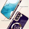 thumbnail image 2 of for Samsung Galaxy S21 Plus Case [Support for Magsafe] Butterfly Pattern Magnetic Plating Screen Protector Luxury Elegant Camera Protector Shockproof Protective Soft Corner Back Cover -Purple, 2 of 6