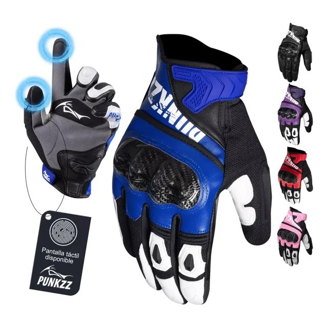 Guantes Para Motocicleta De Piel Punkzz Hombre Y Mujer Hpz01