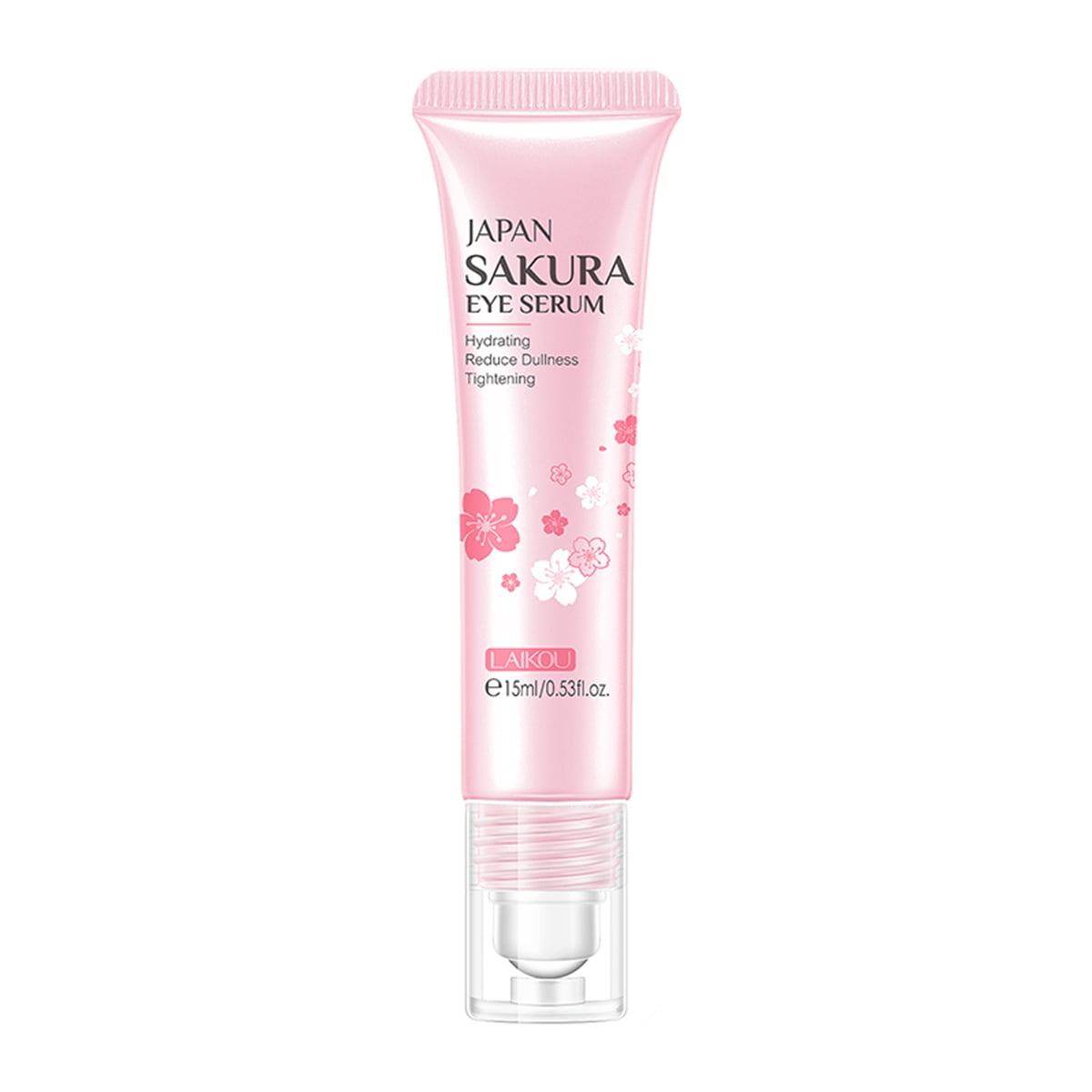 2-in-1 Sakura Eye Serum and Eye Roller, Eye Massager Roller Lifting, Eye Cream for Nourishing Relieve Eye Bags, Dark Circles, and Puffiness, Fine Lines, Under Eye Treatment Cream