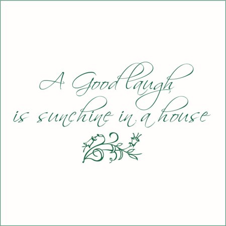 A Good Laugh is Sunshine in a House Vinyl Quote - Small - Forest Green