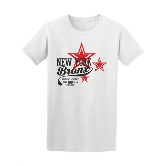New York Star Bronx Graphic T-Shirt Men -Image by Shutterstock, Male x-Large