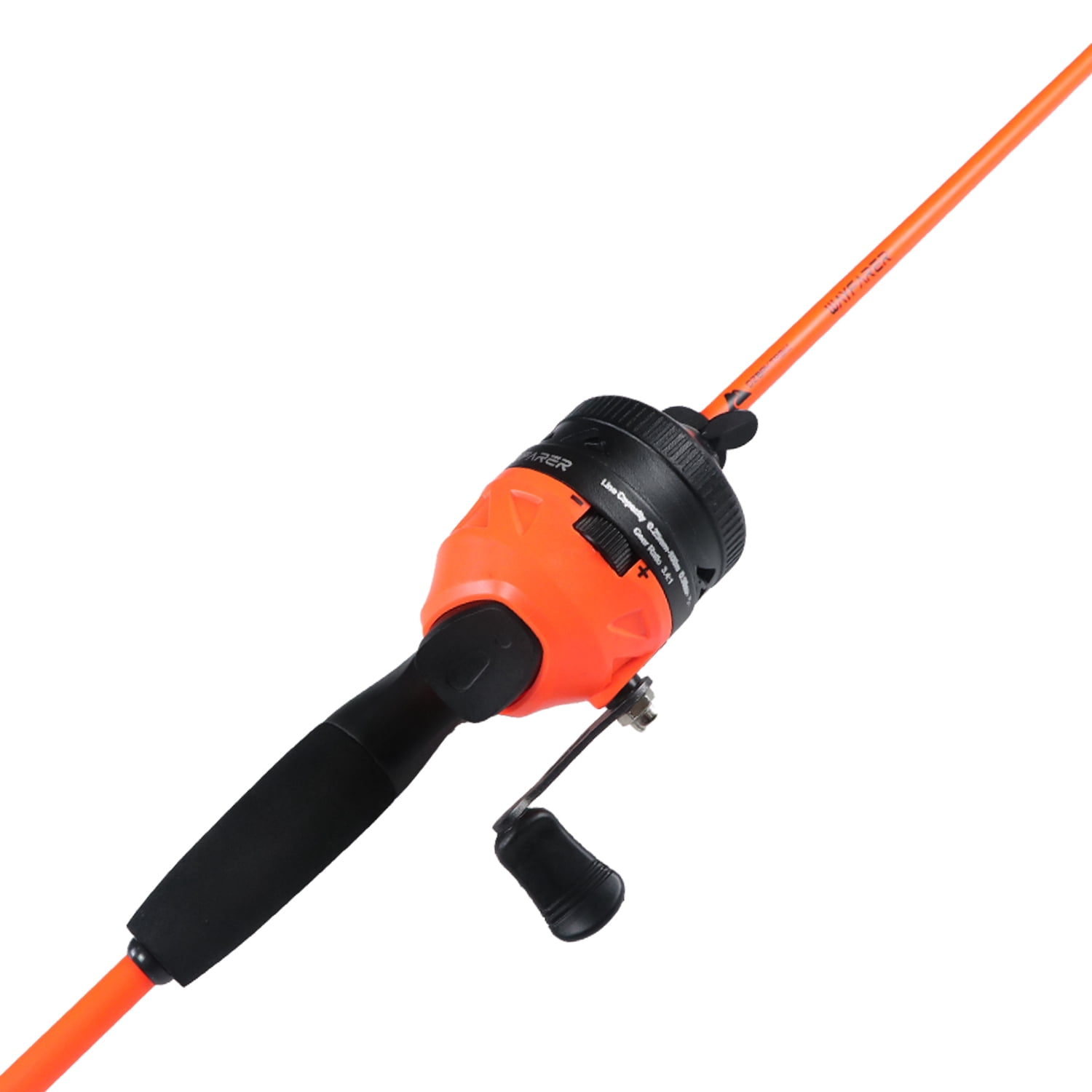 Ozark Trail Wayfarer Fiberglass Spincast Fishing Rod and Reel Combo for Adults, 5' 6", Orange, 2 Pieces