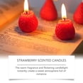 thumbnail image 4 of Strawberry Scented Candle Set, 3 Pack, Decorative Aromatherapy Candles, Perfect for Home Decor and Relaxation, 4 of 5