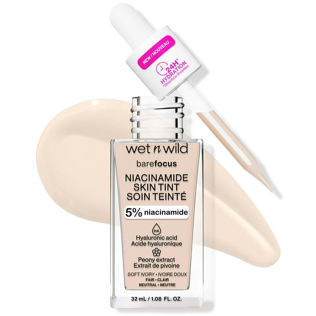 Skin Tint wet n wild Bare Focus 5% Niacinamide Soft Ivory