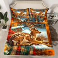 thumbnail image 2 of Homewish Animal Deer 4 Pieces Queen Sheet Sets for Female Men Adults,Merry Christmas Ultra Soft Flat Sheet,Xmas Festival Queen Fitted Sheet,Lightweight Room Decor, 2 of 7