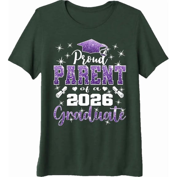 Unisex Adult Proud Parent Class of 2026 Graduation Short Sleeve T-Shirt