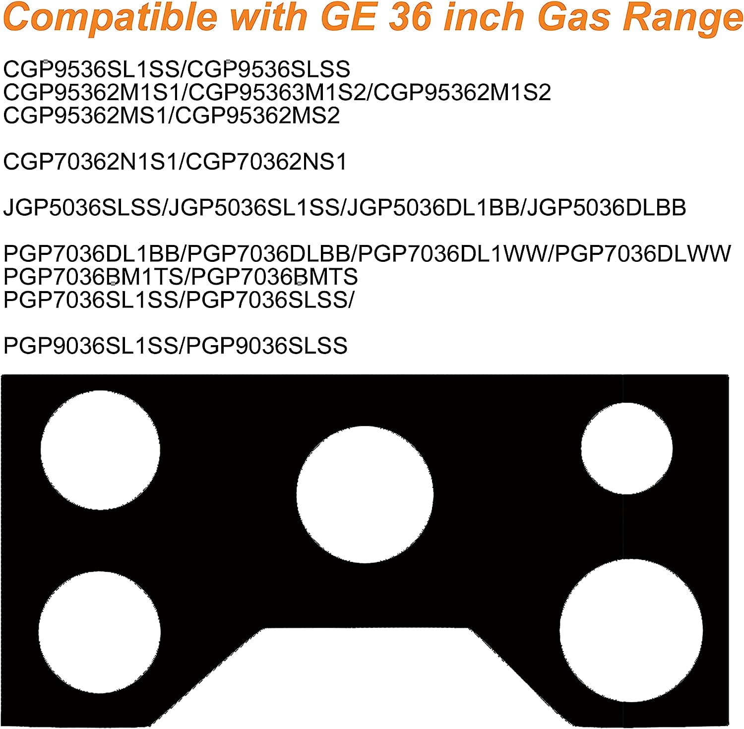 FanXm GE 36 inch Gas Range Protectors - Non Stick Stove Protector for Gas Range - JGP5036,PGP7036,PGP9036,CGP5036,CGP7036