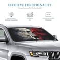 thumbnail image 3 of Fuzoiu Red And White Screaming Demon Skull Print Car Windshield Sunshade,Foldable Reflective Sun Visor,Windshield Sun Shade,UV Rays Sun Visor Shade,Auto Front Sun Shield Shade-Small, 3 of 8