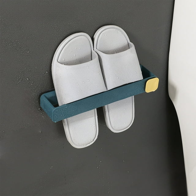 Save Big! Wall Mounted Toilet Slippers Rack, Punch-Free Shoe Storage for Bathroom, Toilet Slippers Organizer, Space-Saving Rack for Bathroom Footwear