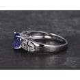 thumbnail image 4 of HeartsAndYou 2.6ct Natural Tanzanite Diamond Cross Accents Solitaire Ring 14k REAL White Gold, 4 of 9
