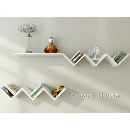 Wall Book Shelf 3 Colors Fashionable Creative Floating Wall Shelf