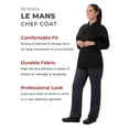 thumbnail image 2 of Chaqueta Chef Works Le Mans para mujer, color negro, talla XXL, 2 of 4