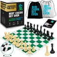 thumbnail image 1 of Juego de Ajedrez Profesional Conjunto Best Chess Set Ever Azul Cuádruple Peso Staunton Reversible pa, 1 of 11