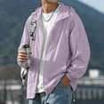 thumbnail image 2 of Men's UPF 50+ Sun Protection Hooded Jacket, Lightweight Quick Dry Loose Fit Outdoor Windbreaker, Unisex Casual Summer Thin Coat Pink, 2 of 6