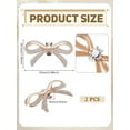 thumbnail image 2 of 2Pcs Zinc Alloy Rhinestone Shoe Clips Bowknot Shoe Decoration Light Gold Elegant Shoe Charms for Women Heels Flats Sandals Decoration Accessories 34.5x63x9mm Gold, 2 of 3
