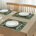 thumbnail image 3 of Teal Marble Gold Wave Pattern Summer Placemats Table Placemats Set Of 4-Linen Kitchen Washable Placemats Table Mats 11.8"x17.7" Non-Slip Heat Resistant, 3 of 6