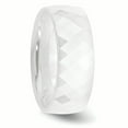 thumbnail image 4 of Ceramic White Faceted 8mm Polished Band, 4 of 7