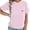 Pink, variant on Gyujnb Classic Crew Neck Maternity Nursing T-Shirt Front Patch Pocket Mama Print Horizontal Split Seam Side Hidden Zipper Feeding Opening Smooth Light Stretch Top,S