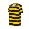 thumbnail image 2 of Balery Bee Stripe Baseball Jersey for Men Casual Button Down Shirts Short Sleeve Active Team Sports Uniform-3X-Large, 2 of 9