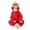 czb# Red129, variant on CUZIBR Fall Outfits For Girls Fuzzy Thermal Winter Thick Lined Cute Dinosaur Romper One Piece Long Sleeve Zip Up Jumpsuit Soft Fahion Warm Dailywear,Hot Pink,12-18 Months